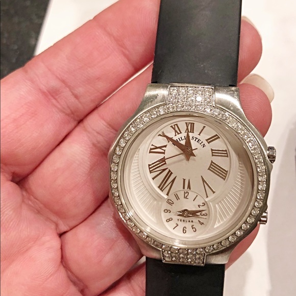 Philip Stein 34mm Diamond Ladies Tesla Watch & Seven Interchangeable Bands, EUC - Picture 6 of 8